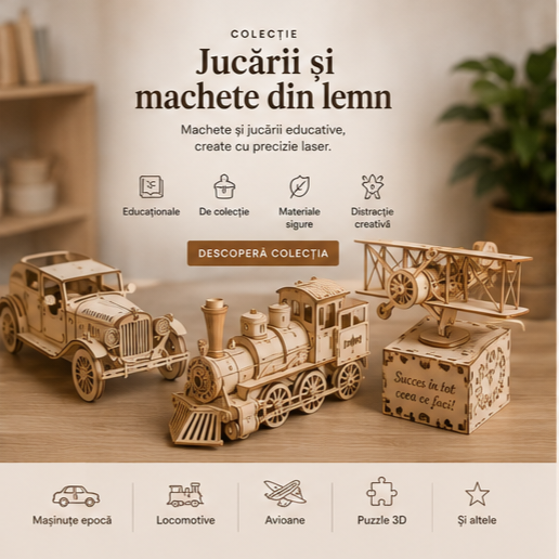 Jucarii si machete din lemn