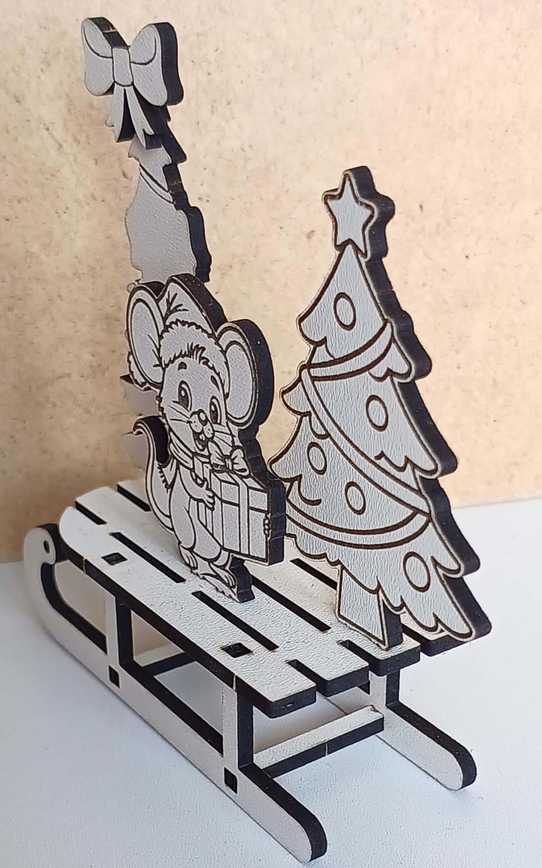 Set Decoratiuni3D de Craciun pe Sanie
