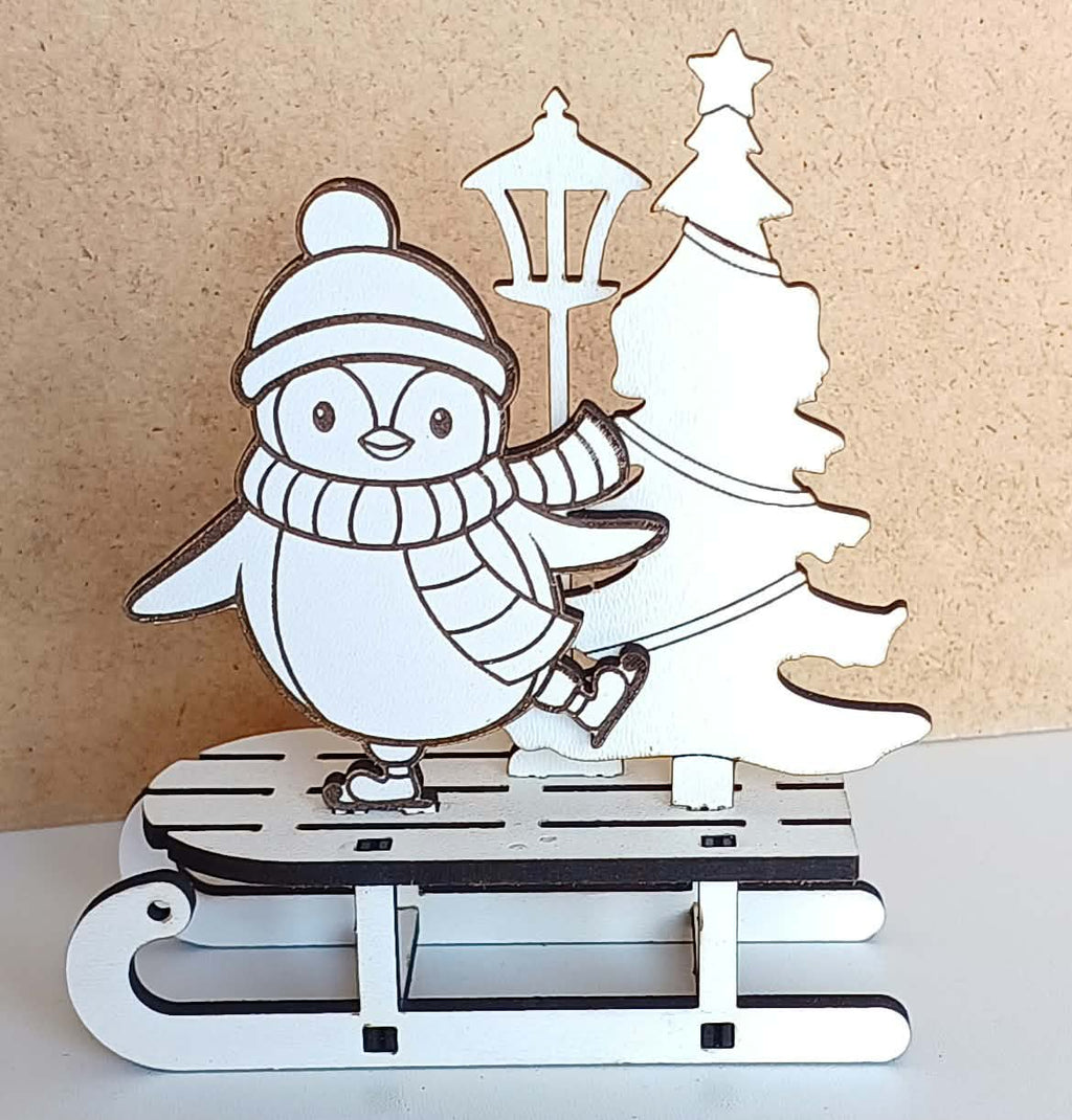 Set Decoratiuni3D de Craciun pe Sanie