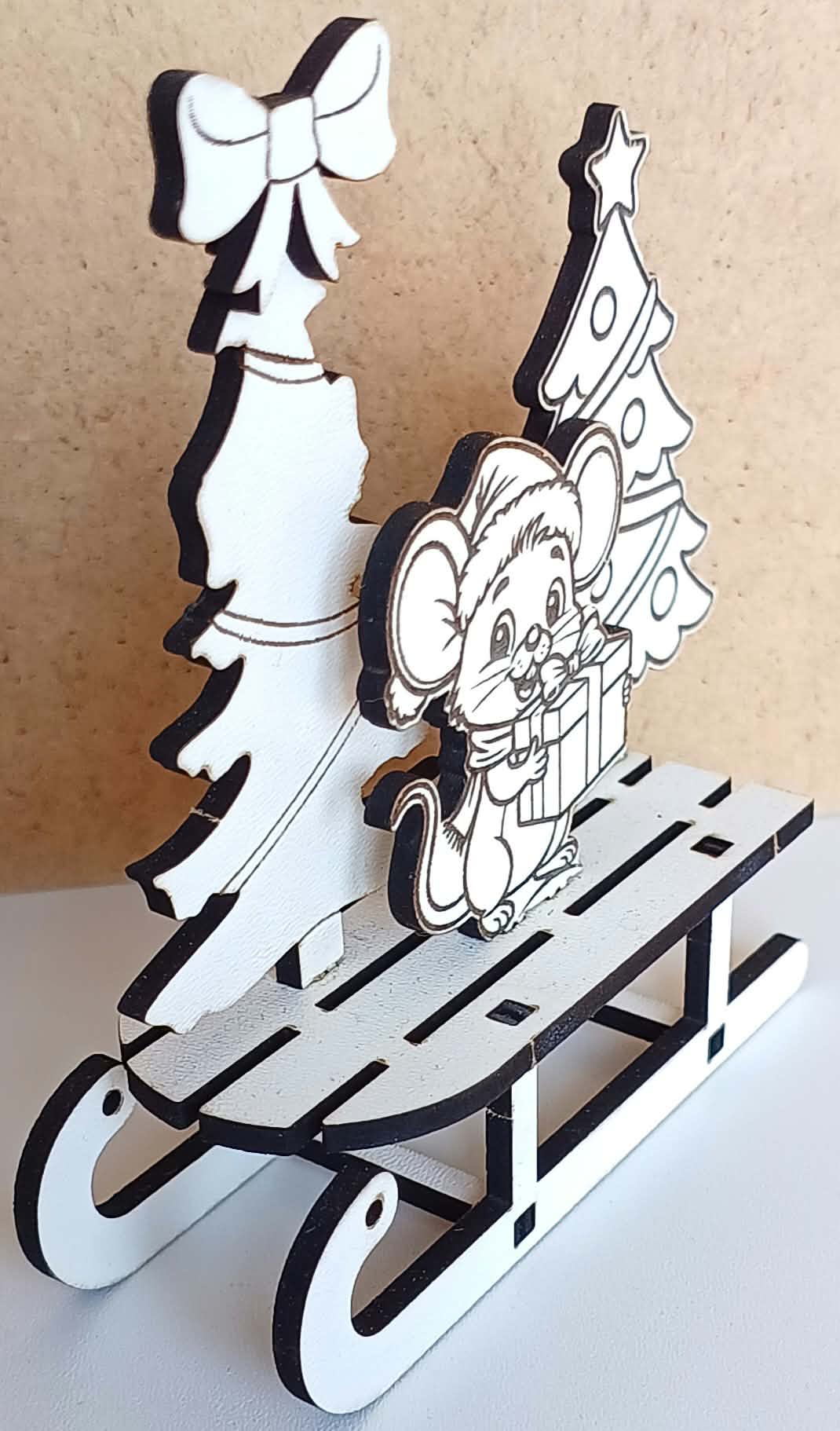 Set Decoratiuni3D de Craciun pe Sanie
